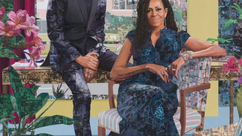 The Obamas have unveiled their first-ever commissioned portrait together.