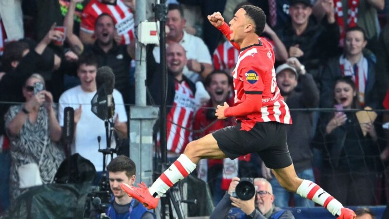 Sergiño Dest scores first Champions League goal in six years as PSV draws Shakhtar Donetsk 1-1