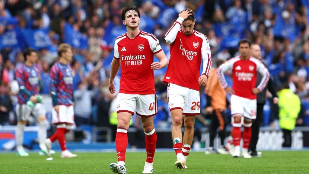 Arteta says Arsenal in trouble from first throw-in after 3-0 Brighton loss, 2026