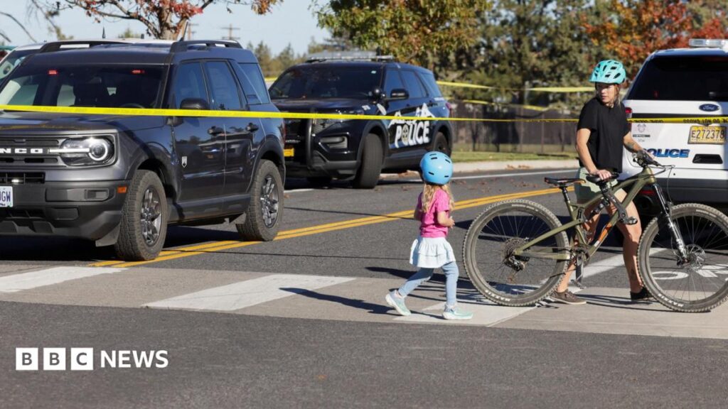 Bend, Oregon school shooting kills 3 children and a teacher; suspect shot by bystander, Oct 2026