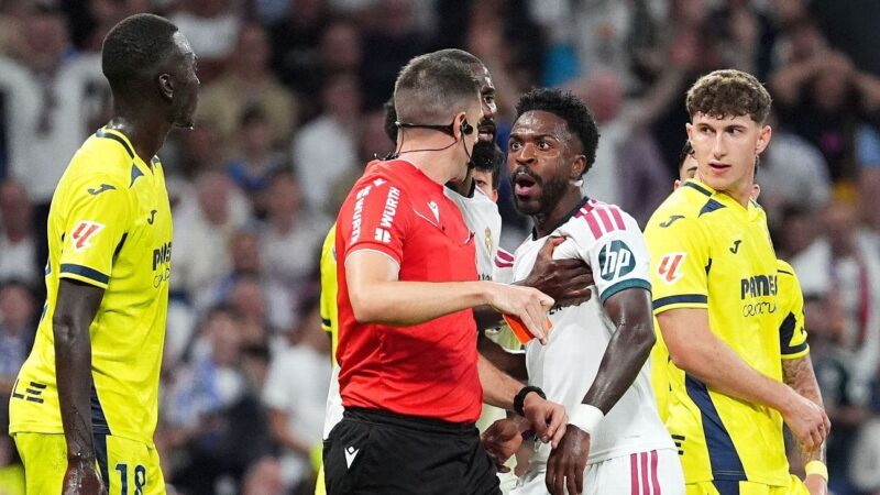 Vinicius Jr red card for hair pull, apologises and Mourinho skips press – LaLiga 2026 impact